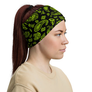 Green Highlighter Paisley Headband