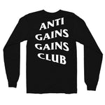 Black Unisex Anti Gains Social Club Gym Fitness Weightlifting Powerlifting CrossFit Muscle Hoodie Back