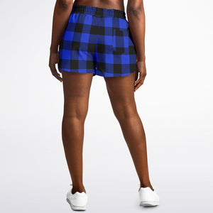 Blue Lumberjack Plaid Running Shorts