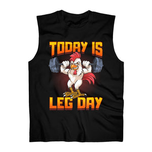 Funny Men's Today Is Leg Day Chicken Legs Squats Muscle T-Shirt Black