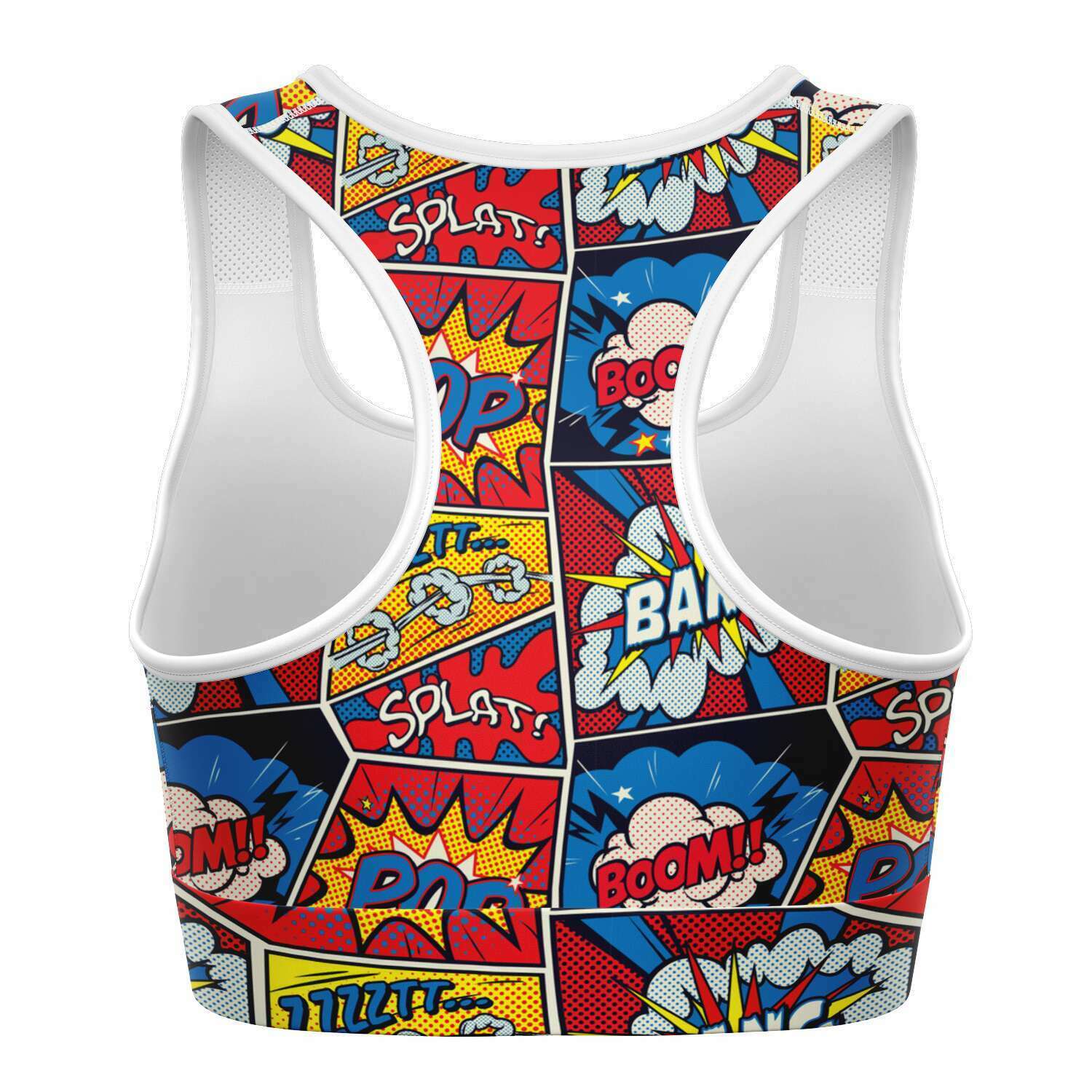 Women's Classic Super Hero Comic Book Athletic Sports Bra Back