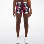Pink Roses & Skulls Shorts