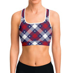 Women's Southern Pride All-American Athletic Sports Bra Model Front