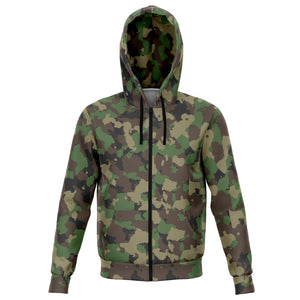 Unisex Woodland Camouflage Athletic Hoodie