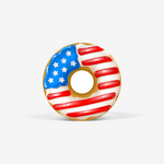 USA American Flag Patriot Breakfast Pastry Donut Popsocket Front