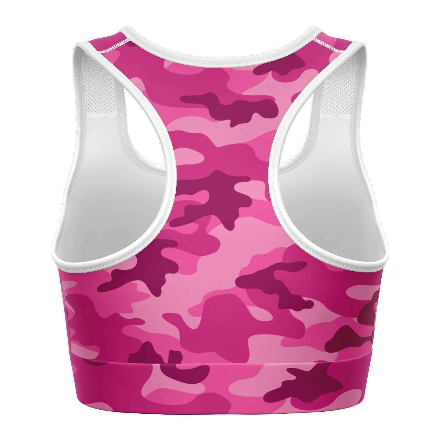 Women's All Pink Camouflage Athletic Sports Bra Back
