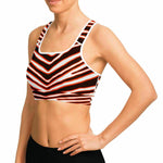 Cleveland Zebra Stripe Sports Bra