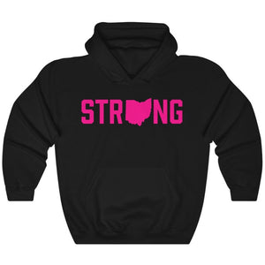 Black Pink Ohio State Strong Gym Fitness Weightlifting Powerlifting CrossFit Muscle Hoodie