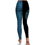 Women's Blue Mother Of Dragons High-waisted Yoga Leggings Back