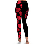 Women's Roses Are Red Valentines High-waisted Yoga Leggings Back