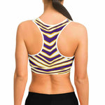 Minnesota Zebra Stripe Sports Bra