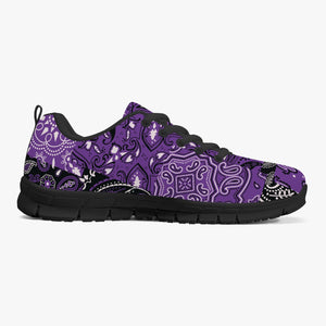 Purple Paisley Patchwork Sneakers