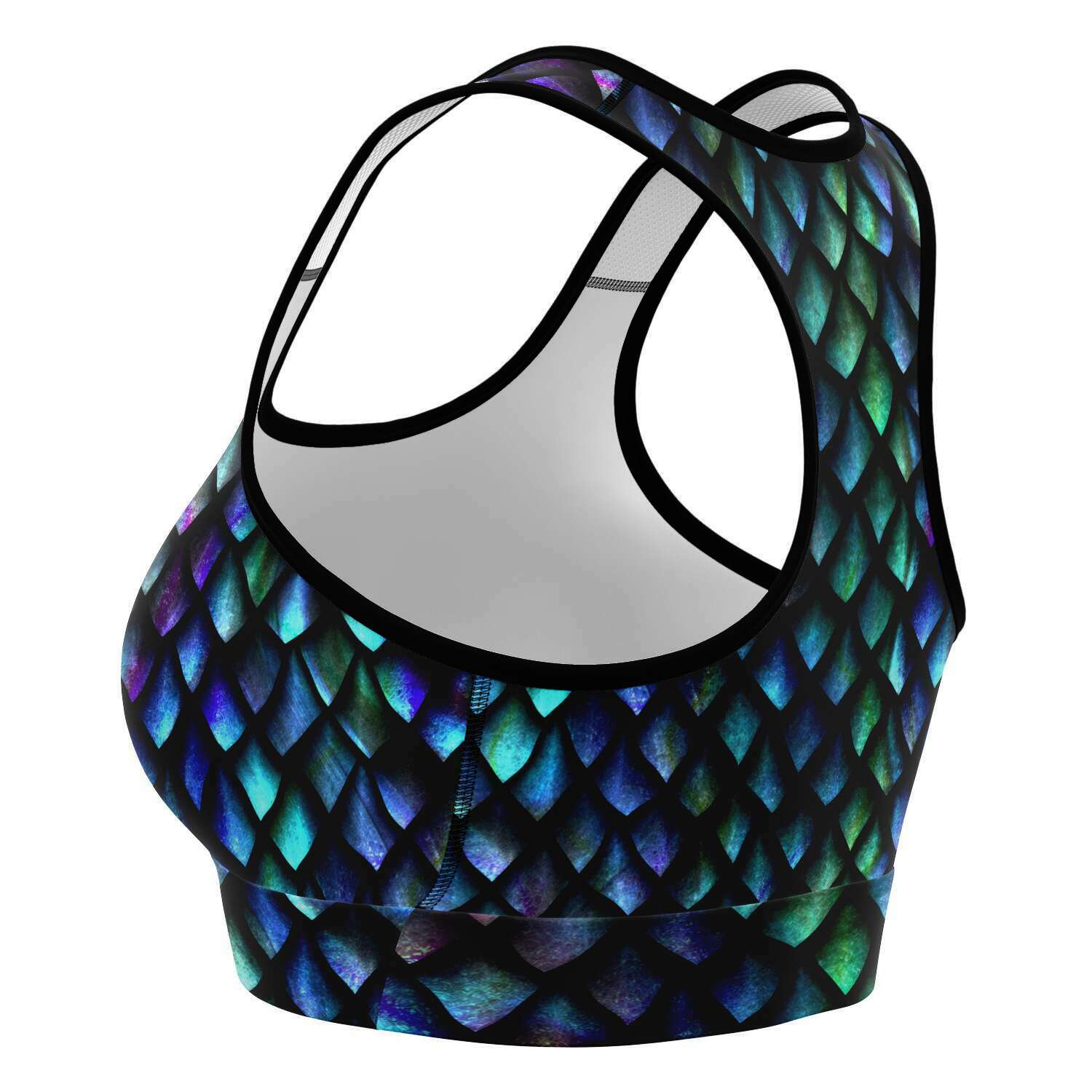 Women's Mother Of Dragons Iridescent Athletic Sports Bra Left