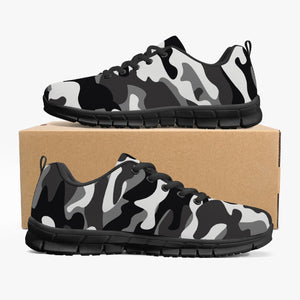 Women's Urban Jungle Black White Camouflage Running Shoes Sneakers