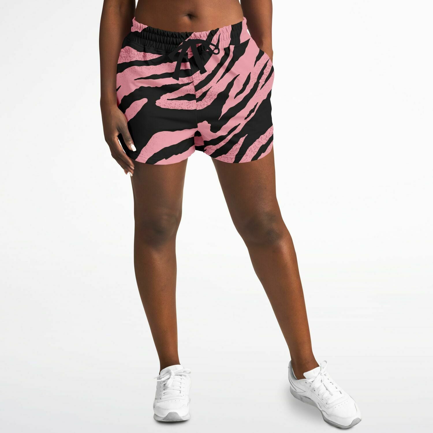 Pink Tiger Stripes Running Shorts