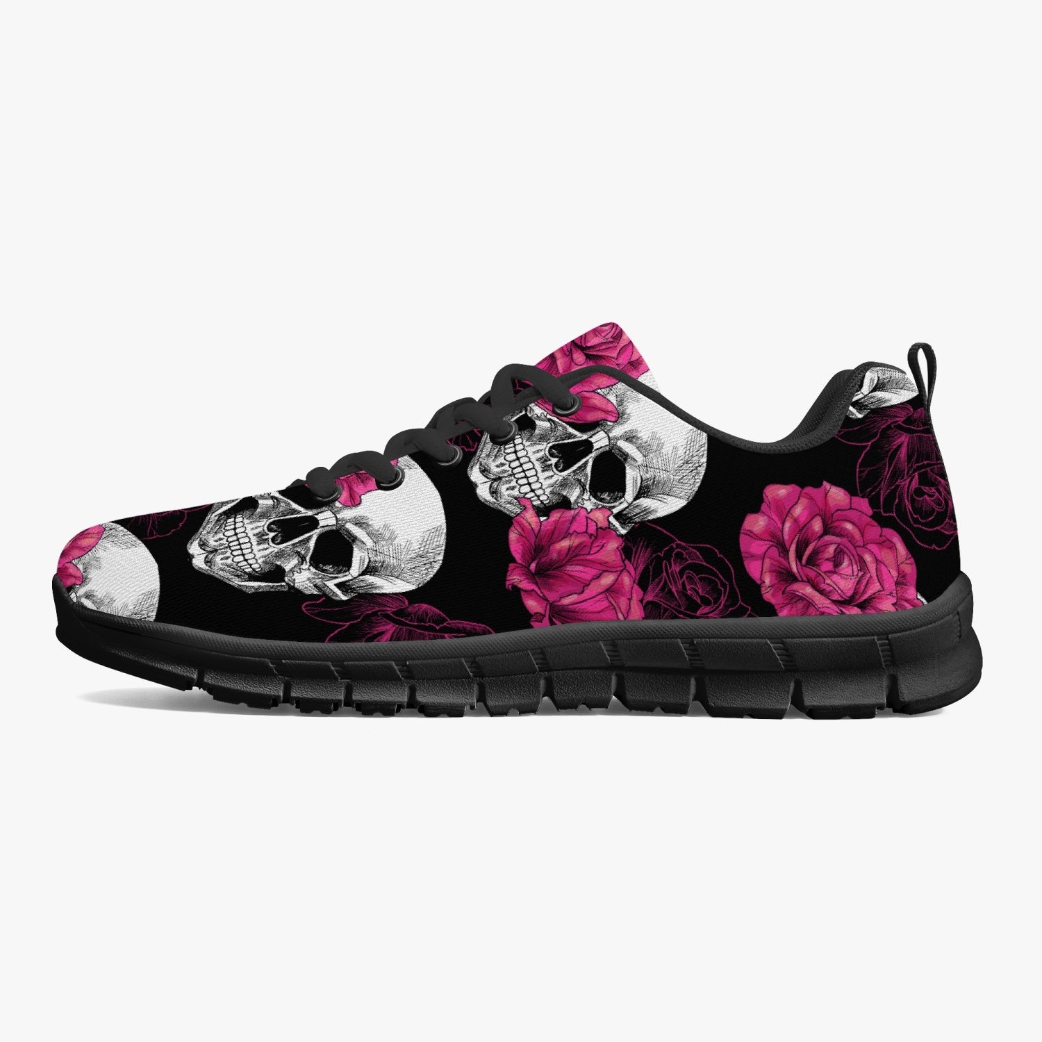 Pink Roses & Skulls Sneakers