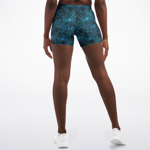 Blue Spider Web Shorts