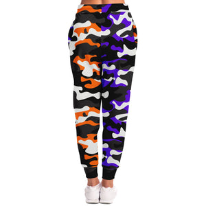 Urban Jungle Contrast Purple Orange Camo Joggers