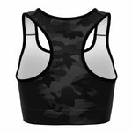 All Black Camo Sports Bra