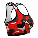 M90 Red Modern Warfare Camo Sports Bra