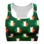 Women's St. Patrick's Day Luck Of The Irish Pride Athletic Sports Bra