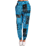 Teal Paisley Patchwork Joggers
