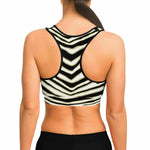 New Orleans Zebra Stripe Sports Bra