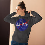 Women's Dark Grey NASA LIFT Heavy Space Gym Workout Unisex Hoodie