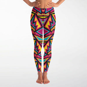 Women's Ultimate Neon Raver Warrior High-waisted Yoga Leggings