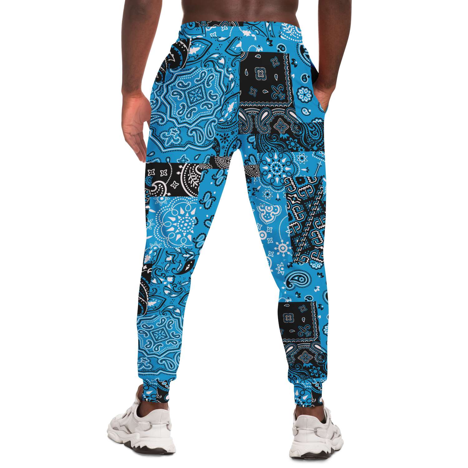 Teal Paisley Patchwork Joggers