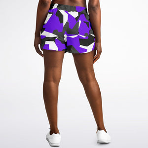 M90 Purple Modern Warfare Camo Running Shorts