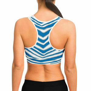 Detroit Zebra Stripe Sports Bra