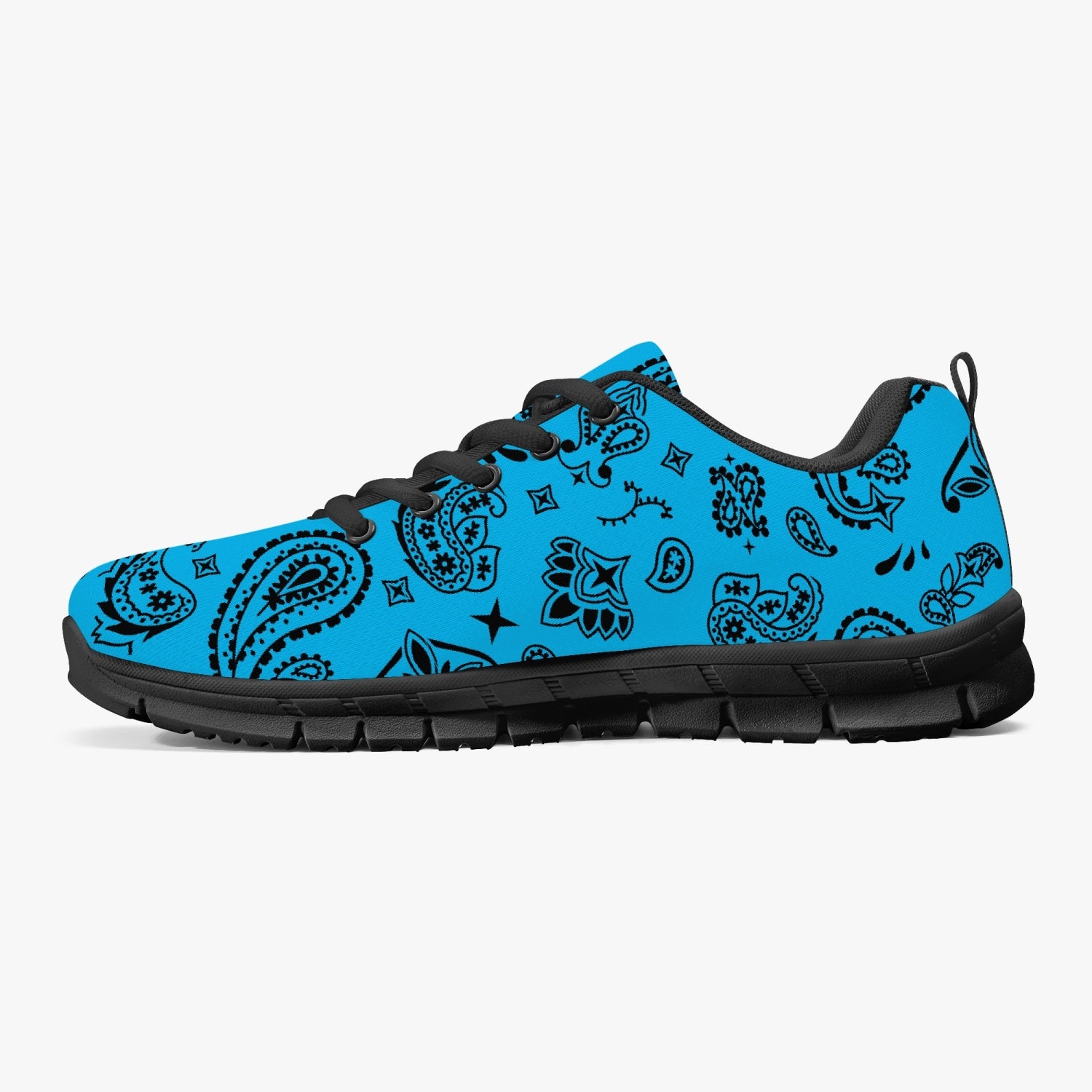 Blue Black Paisley Sneakers