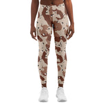 Women's Desert Sand Storm Chocolate Chip Camouflage Mid-rise Yoga Leggings