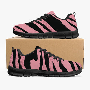 Women's Pink Tiger Stripes Workout Gym Running Sneakers