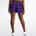 Purple Lumberjack Plaid Running Shorts