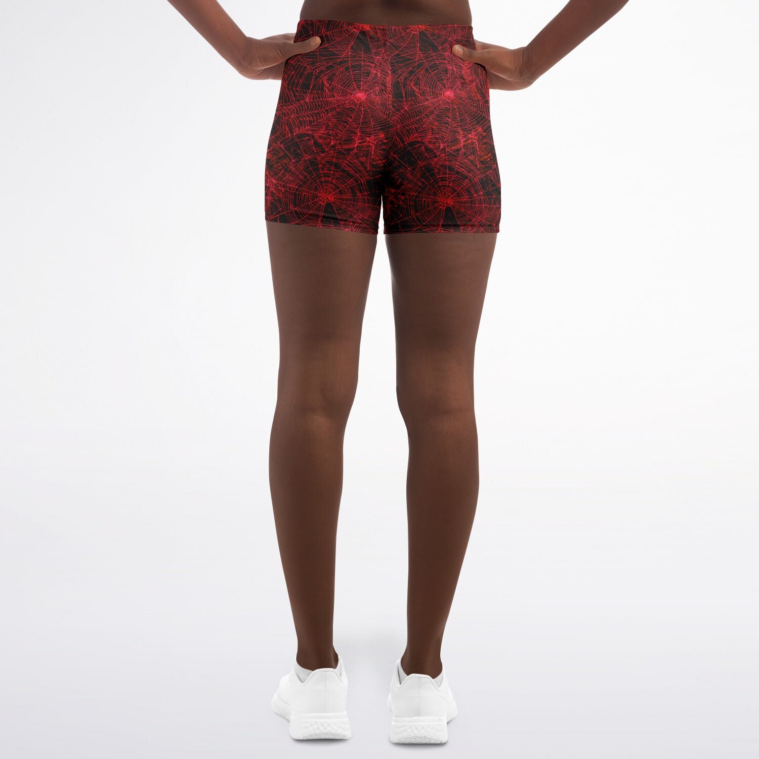 Red Spider Web Shorts