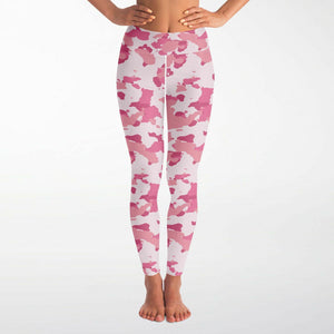 Women's Pink Jungle Forest Camouflage Leggings