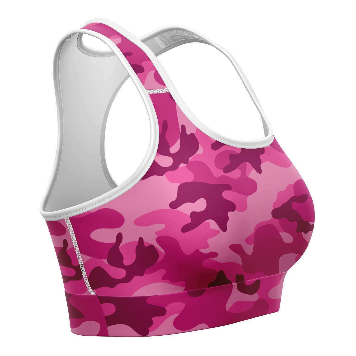 Women's All Pink Camouflage Athletic Sports Bra Right