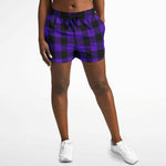 Purple Lumberjack Plaid Running Shorts