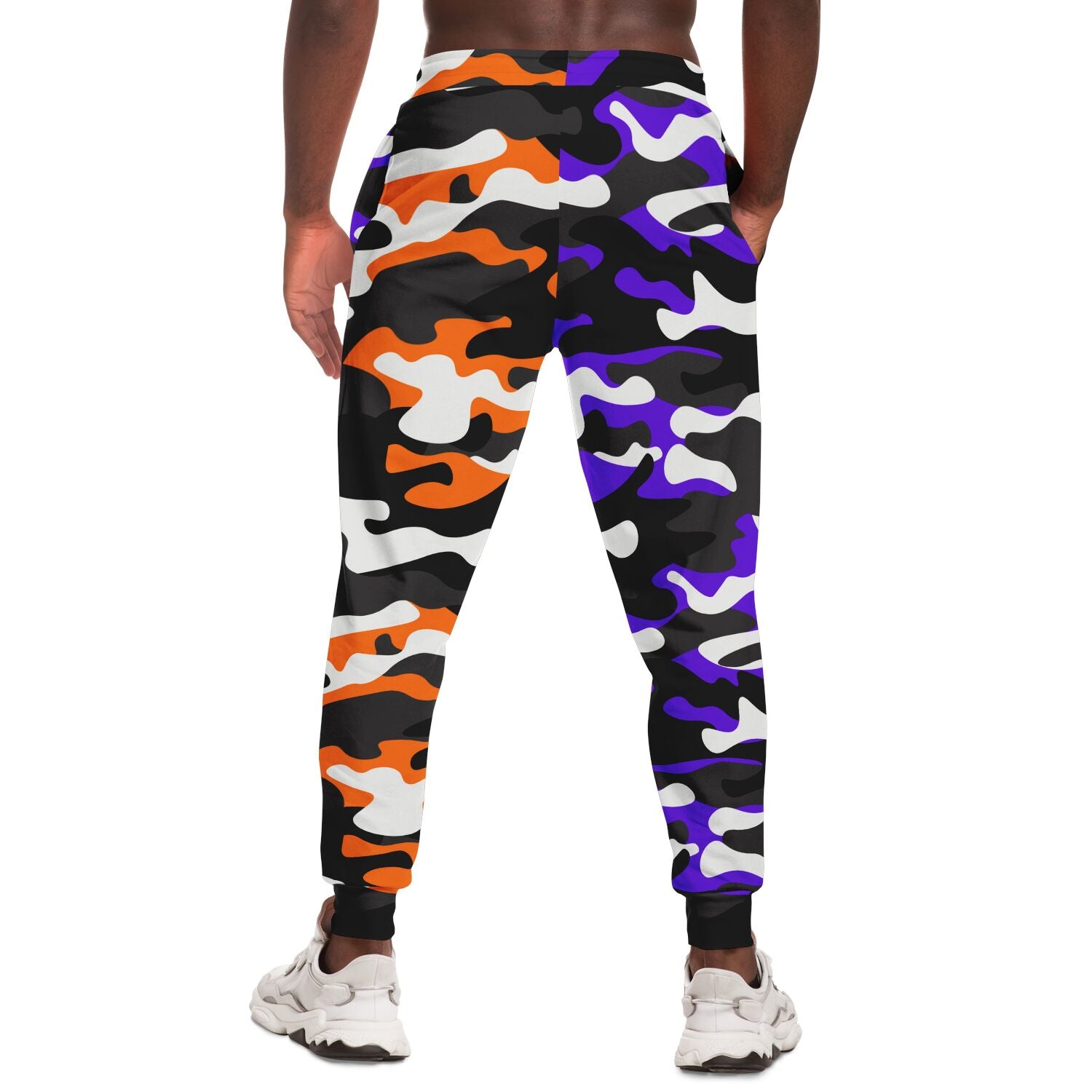 Urban Jungle Contrast Purple Orange Camo Joggers