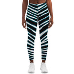 Women's Jacksonsville Florida Football Zebra Stripe Animal Pattern Mid-rise Athletic Yoga Leggings