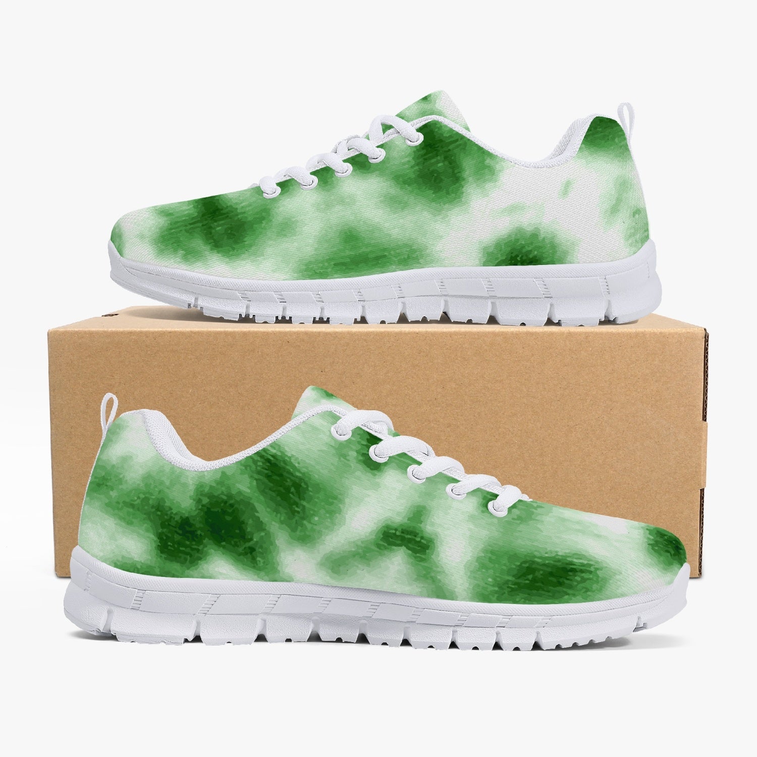Green Tie-Dye Sneakers