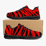 Unisex Black Red Eye Of The Bengal Tiger Stripes Running Shoes Sneakers
