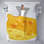 Yellow Piece Of Cheese Microfleece Winter Blanket