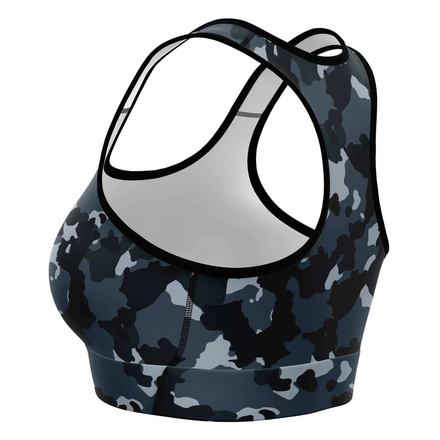 Women's Winter Soldier Camouflage Athletic Sports Bra Left