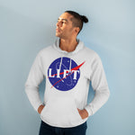 Men's White NASA LIFT Heavy Space Gym Workout Unisex Hoodie