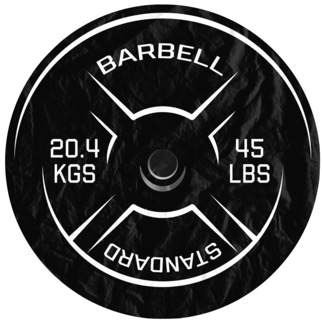 Standard Barbell Plate Beach Blanket