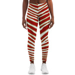 Women's San Francisco Football Gold Wild Zebra Stripe Animal Pattern Mid-Rise Yoga Leggings