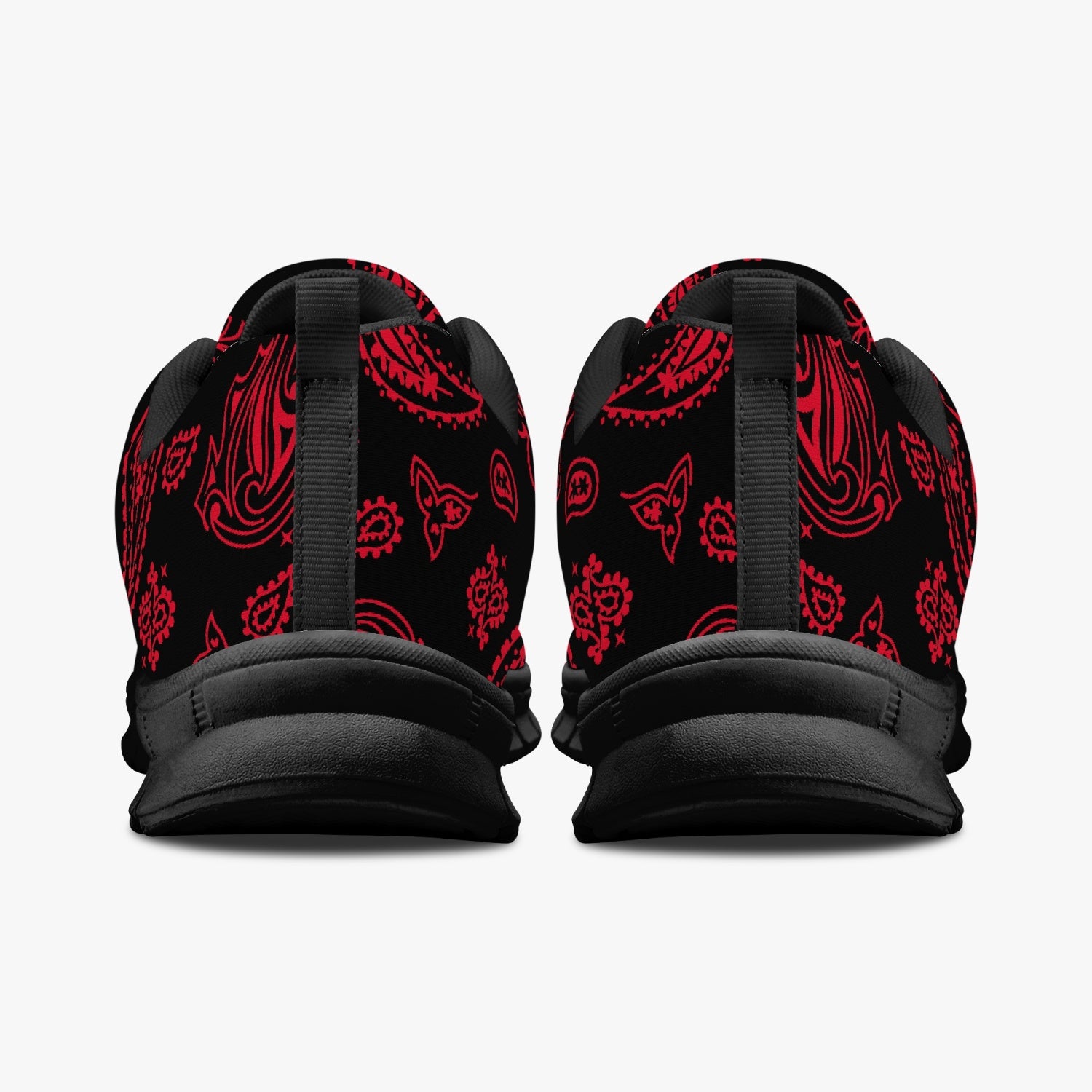 Black Red Paisley Sneakers